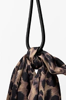 SATIN EFFECT ANIMAL PRINT BAG