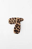 ANIMAL PRINT FURSKIN HAIR CLIPS