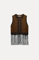 BEADED KNIT VEST