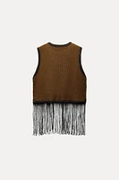 BEADED KNIT VEST