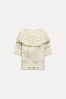 ROMANTIC RUFFLE KNIT TOP