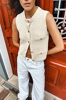 CABLE KNIT TOP