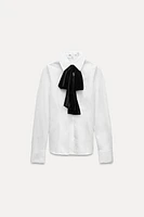 VELVET BOW SHIRT ZW COLLECTION