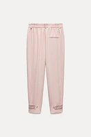 LINEN BLEND PAJAMA PANTS ZW COLLECTION