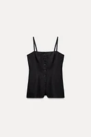 BUTTONED VEST TOP ZW COLLECTION