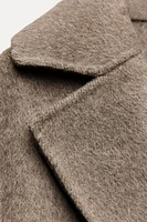 LONG WOOL BLEND DOUBLE BREASTED COAT