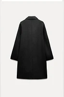 DOUBLE BREASTED WOOL BLEND COAT