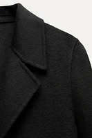 DOUBLE BREASTED WOOL BLEND COAT