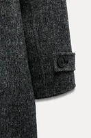 DOUBLE BREASTED WOOL BLEND COAT