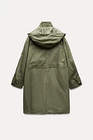 HOODED COTTON PARKA ZW COLLECTION