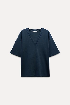 WASHED INTERLOCK T-SHIRT