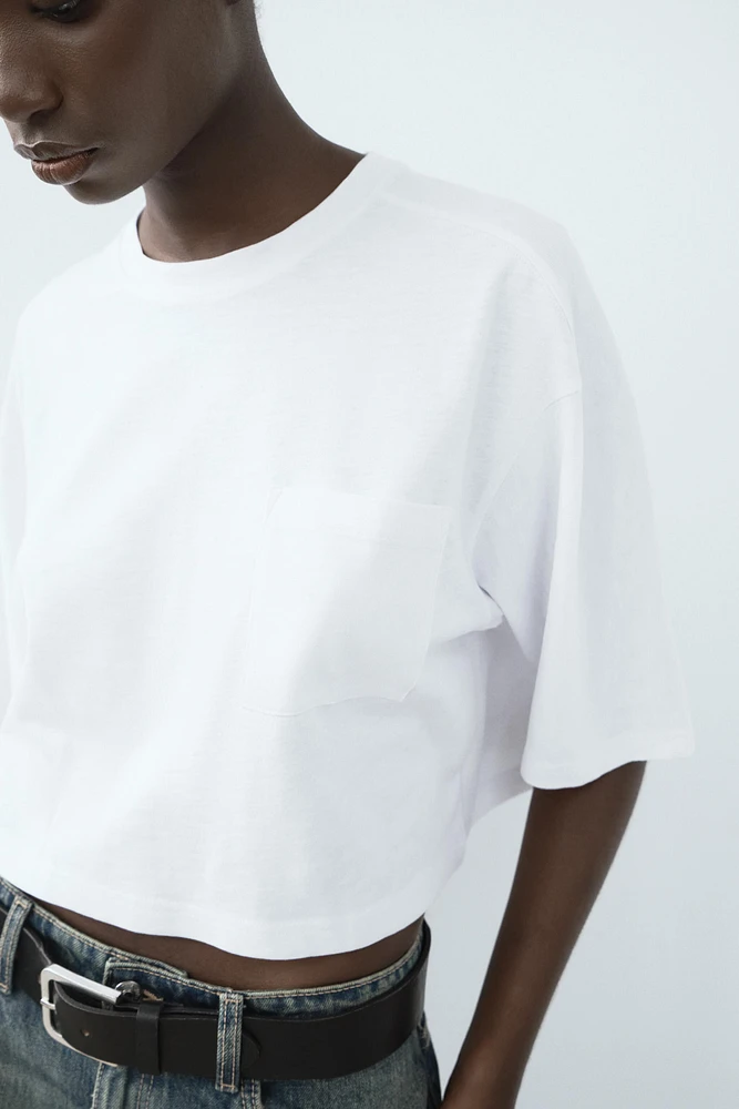 COTTON FLAMÉ CROP TOP