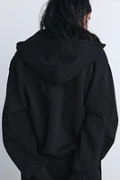 OVERSIZED ZIPPERED SWEATSHIRT