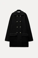 100% WOOL KNIT COAT