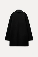 100% WOOL KNIT COAT