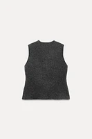 PLAIN KNIT VEST