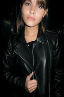 FAUX LEATHER BIKER JACKET