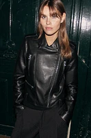 FAUX LEATHER BIKER JACKET