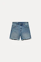 MID WAIST TRF DENIM BOYFRIEND SHORTS