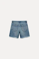 MID WAIST TRF DENIM BOYFRIEND SHORTS