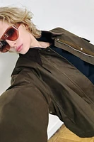 CORDUROY COLLAR WAXED JACKET ZW COLLECTION