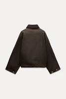 CORDUROY COLLAR WAXED JACKET ZW COLLECTION