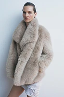 FAUX FUR SHORT COAT ZW COLLECTION