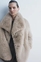 FAUX FUR SHORT COAT ZW COLLECTION