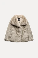 FAUX FUR SHORT COAT ZW COLLECTION