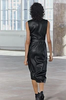 BELTED FAUX LEATHER DRESS ZW COLLECTION