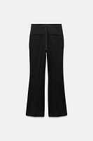 FLARED HIGH-WAISTED PANTS