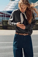 BAGGY BELTED CHINO PANTS