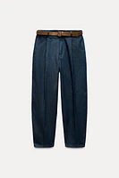 BAGGY BELTED CHINO PANTS