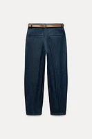 BAGGY BELTED CHINO PANTS