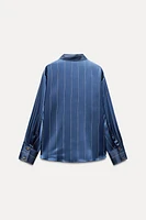 STRIPED SATIN SHIRT