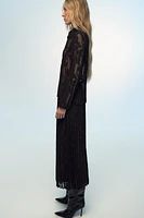 DEVORÉ SEMI-SHEER PLEATED SHIRT