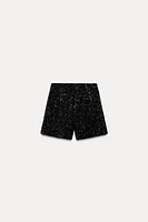 SEQUIN HIGH WAISTED SHORTS