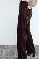 STRAIGHT LEG CORDUROY PANTS