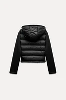 NEOPRENE EFFECT PUFFER JACKET