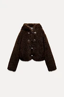 FAUX FUR TOGGLE JACKET