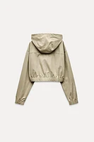 CROP HOODED JACKET