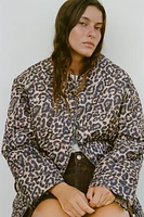 ANIMAL PRINT PUFFER JACKET