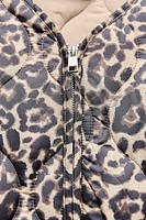 ANIMAL PRINT PUFFER JACKET