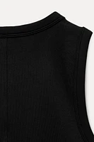 SLEEVELESS RIBBED T-SHIRT