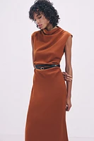 ZW COLLECTION BELTED MIDI DRESS