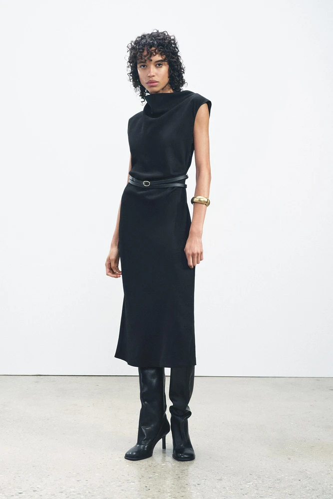 ZW COLLECTION BELTED MIDI DRESS