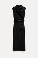 ZW COLLECTION BELTED MIDI DRESS