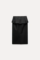 PEPLUM MIDI SKIRT ZW COLLECTION