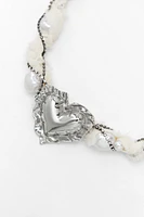 PEARL JEWEL HEART NECKLACE