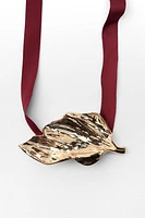 FABRIC LEAF NECKLACE